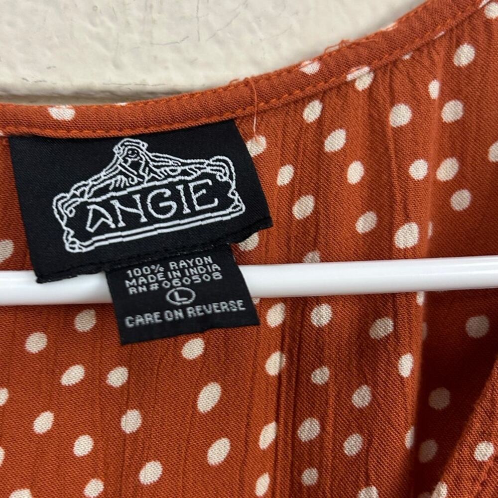 Angie Polka Dot Brown Dress size L - Picture 3 of 8